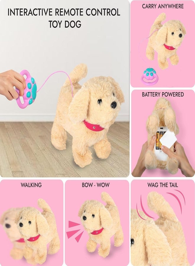 fash n kolor Electronic Plush Puppy Dog Walking Barking Toy Puppy with Remote Control Leash, Interactive Plush That Walks, Wags Tail, and Barks, Soft Pretend Pet for Kids Ages 3 4 5 6+ Girls & Boys - Image 5